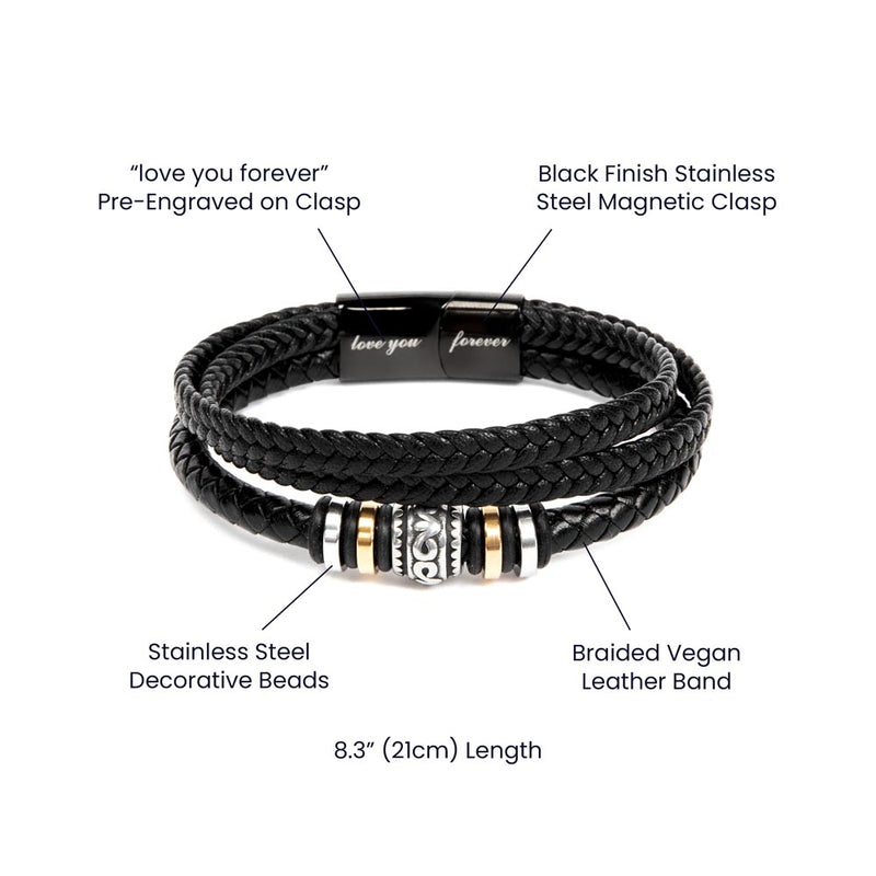 Love You Forever Will Never Lose (To My Grandson) – Bracelet